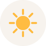 An icon of a yellow sun.